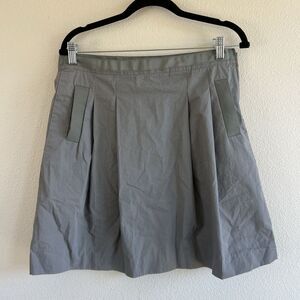 J.‎ Crew Cotton Pleated Mini Skirt Women’s 6 Academia Preppy Gray Pockets Career